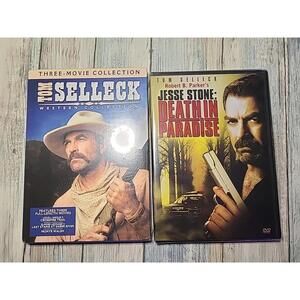 Tom Selleck Western Collection (DVD) And Death In Paradise 4 Movies Total